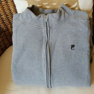 Fila Men's zip-up sweat shirt gray sz XL